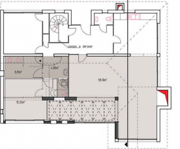 Restructuration d'une villa : 2plan copie