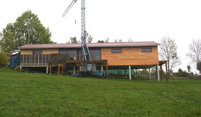 Maison bois sur pilotis : 12_Maison sur pilotis_chantier.JPG