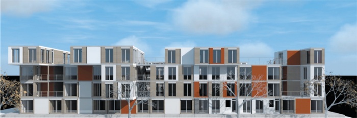 RESIDENCES ETUDIANTES PRFABRIQUS EN CONTAINERS RECYCLS : facade1