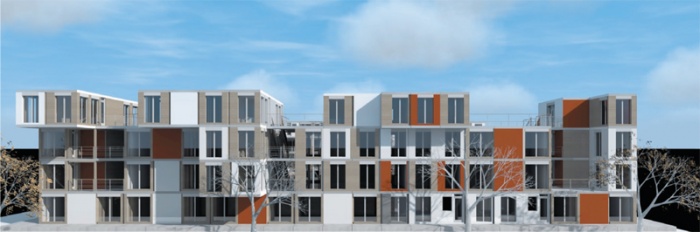 RESIDENCES ETUDIANTES PRFABRIQUS EN CONTAINERS RECYCLS : facade1