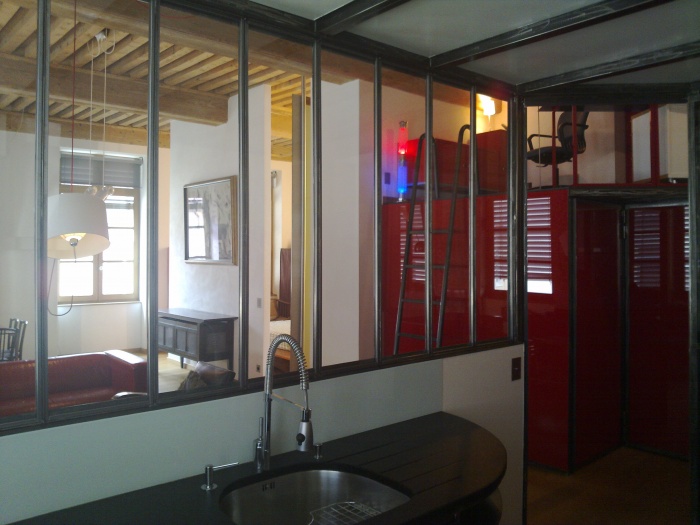 Appartement Canut - Lyon 4 : Salon depuis cuisine