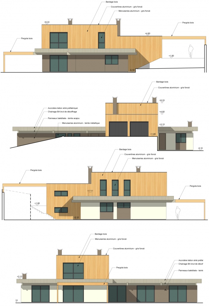 Surlvation d'une maison  toit plat : Copie de Dumont facades 