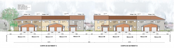 PC 13 villas : faade nord 2 inter.