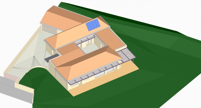 Maison bioclimatique : Axonomtrie