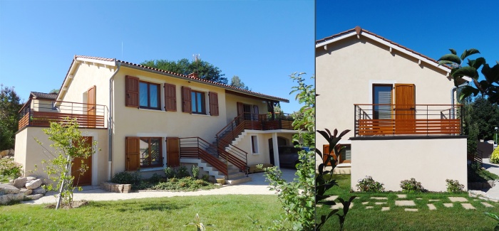 Rénovation et extension d'une maison à Cailloux-sur-Fontaines