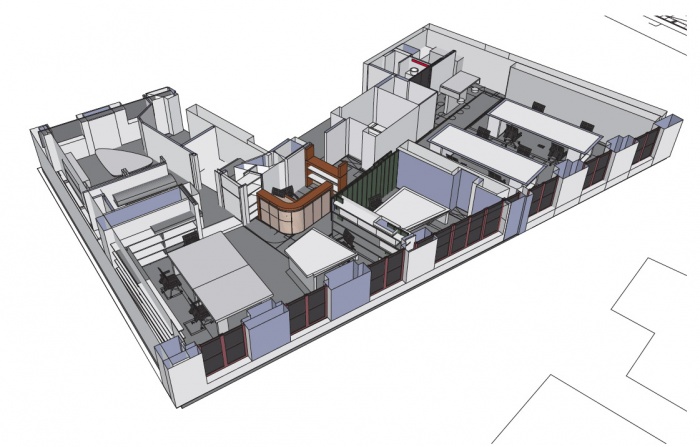 Amnagement des Locaux de l'agence In Situ, Lyon : vue en 3d